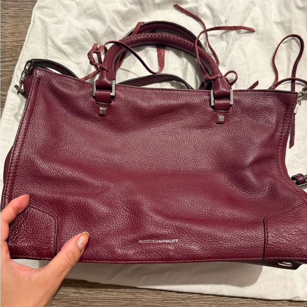 Rebecca Minkoff Burgundy Leather Satchel - Picture 4 of 12
